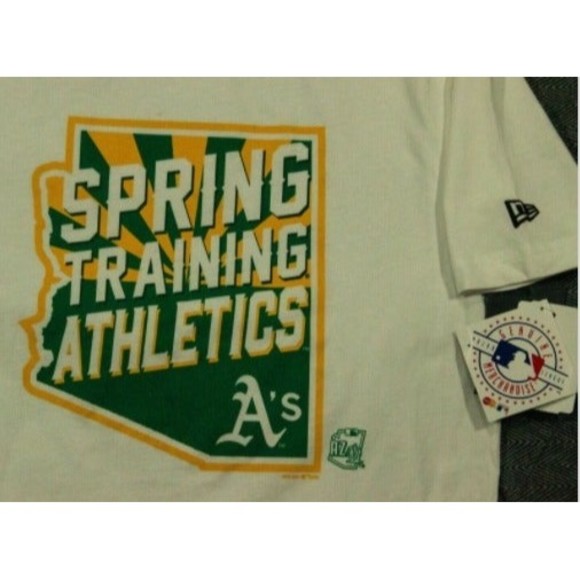 Oakland Athletics New Era MLB Men's Shirt Spring Training Athletics A's White M - Picture 3 of 4